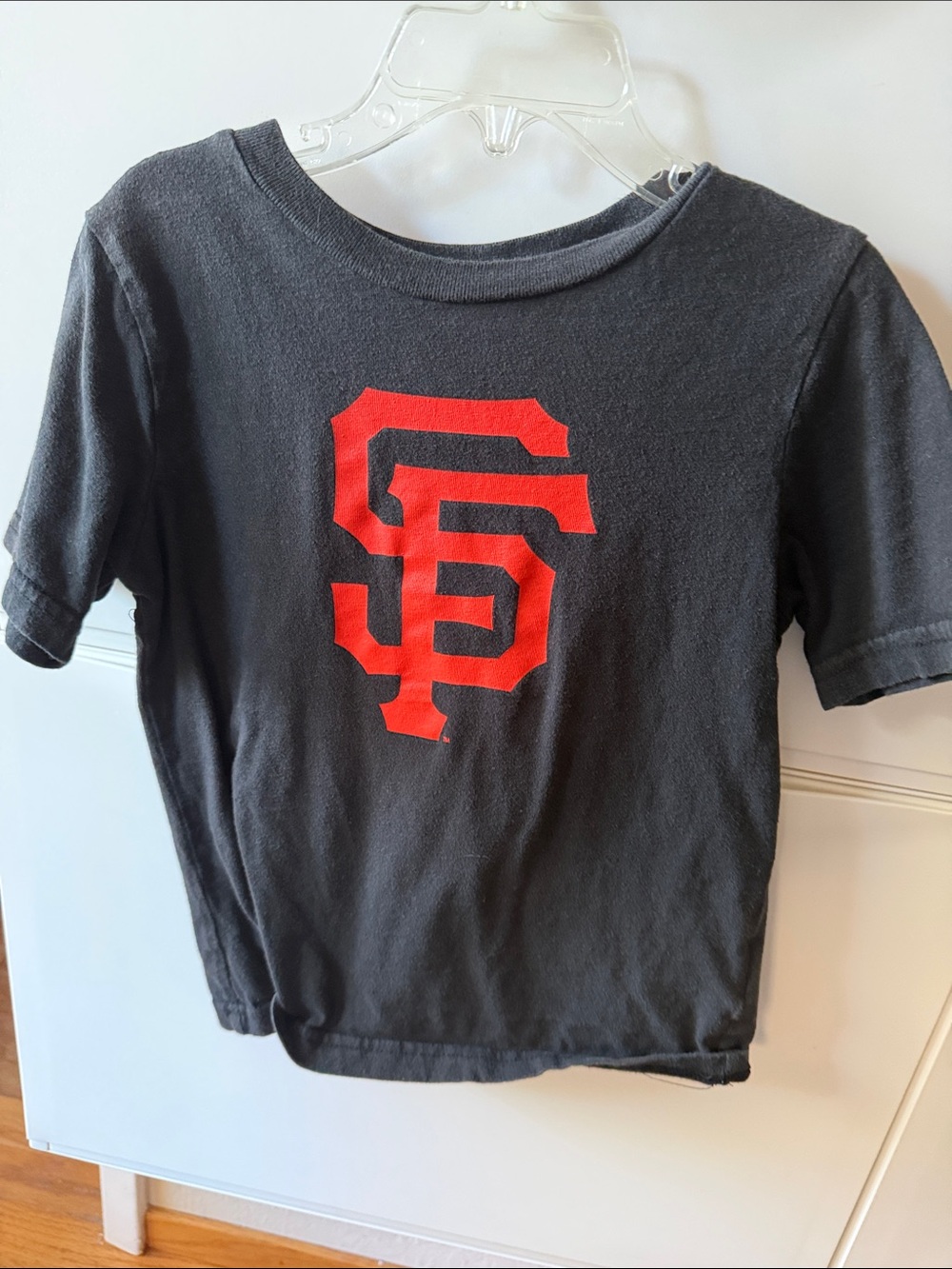 Genuine Merchandise Black Tee with Red SF Monogram